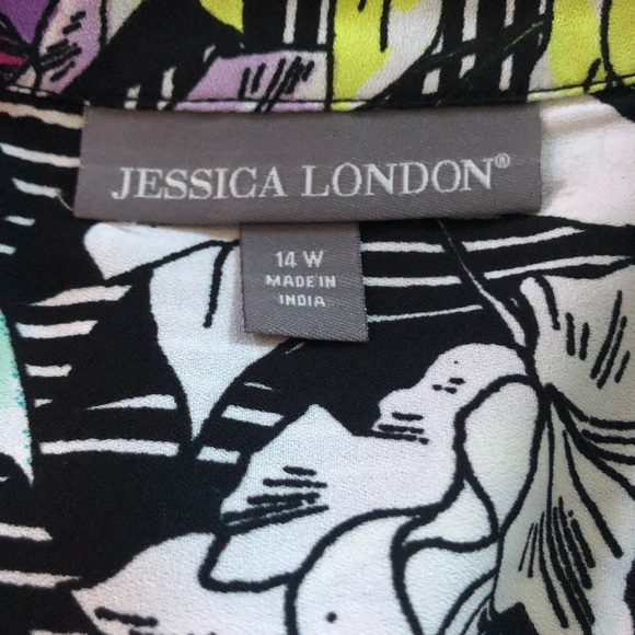 Jessica London Plus Size Floral Print Tunic - Picture 3 of 3